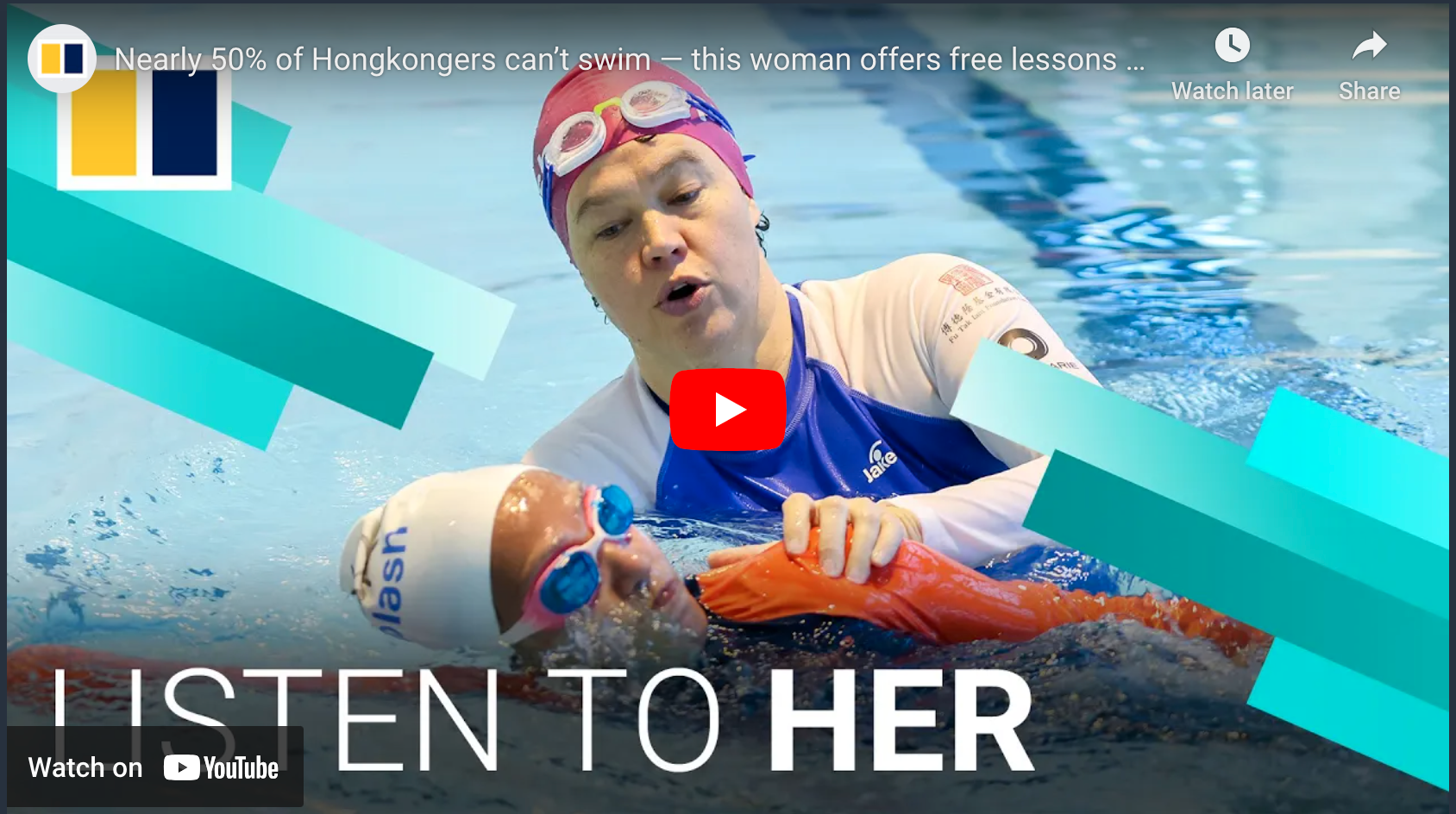 SCMP: Nearly 50% of Hongkongers can’t swim — this woman offers free lessons to change that